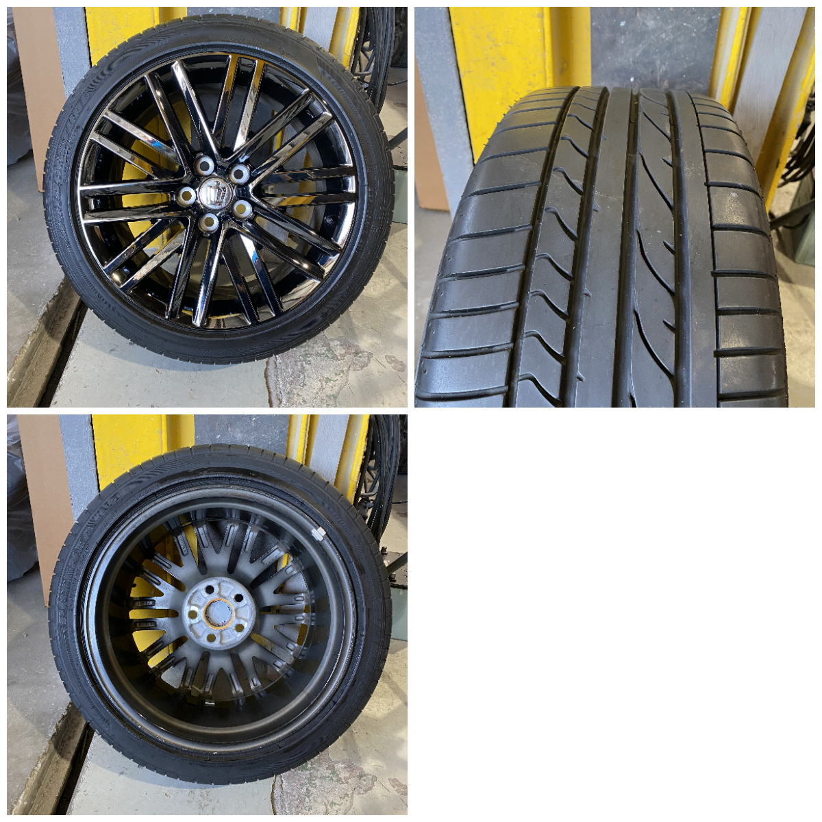 BRIDGESTONE POTENZA RE050A　クラウン　アスリート用　純正　18インチタイヤホイールセット　スパッタリングメッキ_画像4