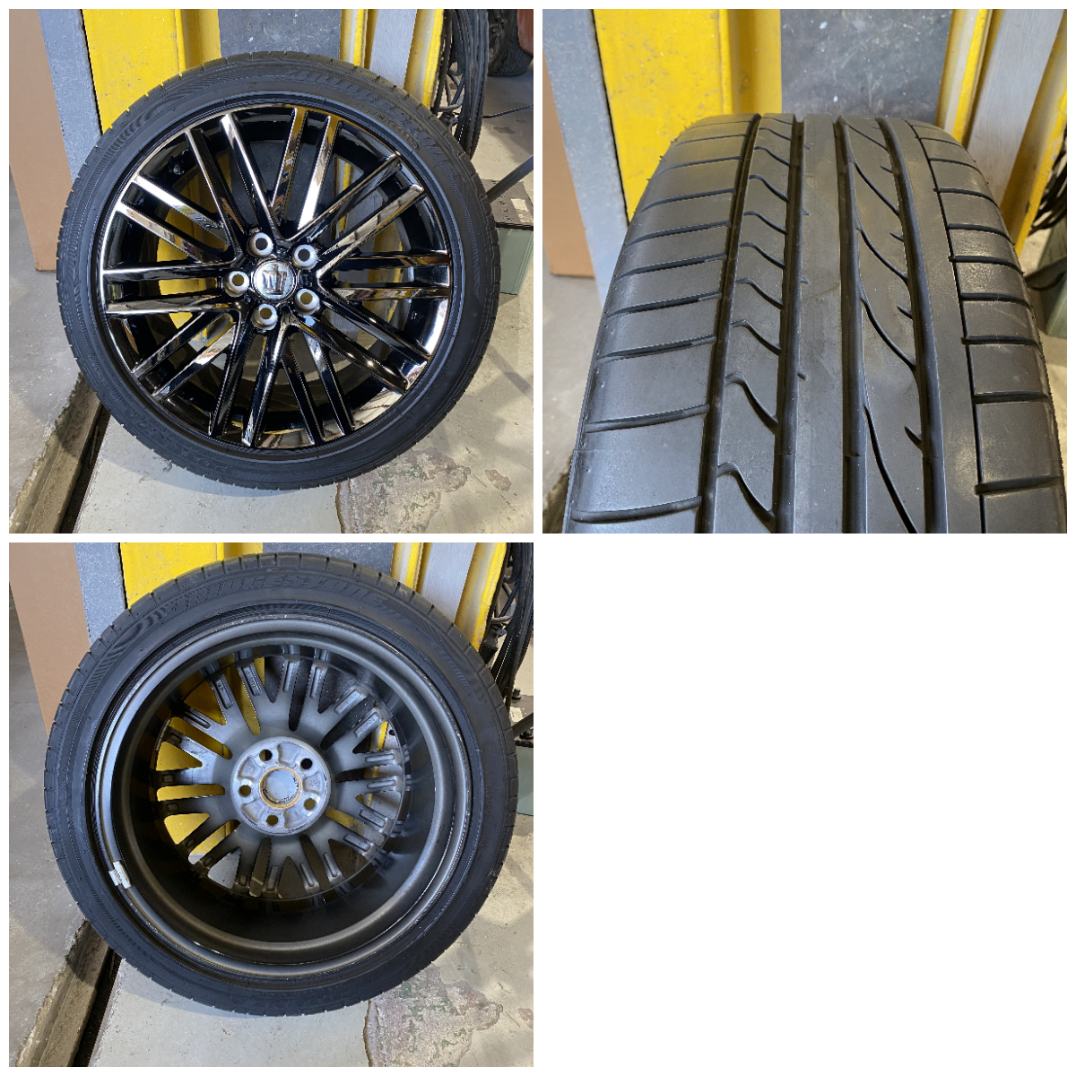 BRIDGESTONE POTENZA RE050A　クラウン　アスリート用　純正　18インチタイヤホイールセット　スパッタリングメッキ_画像2