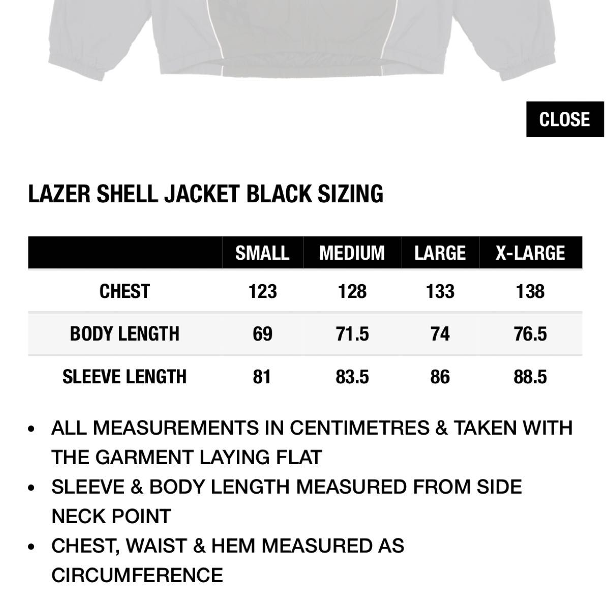 PALACE LAZER SHELL JACKET XL 黒