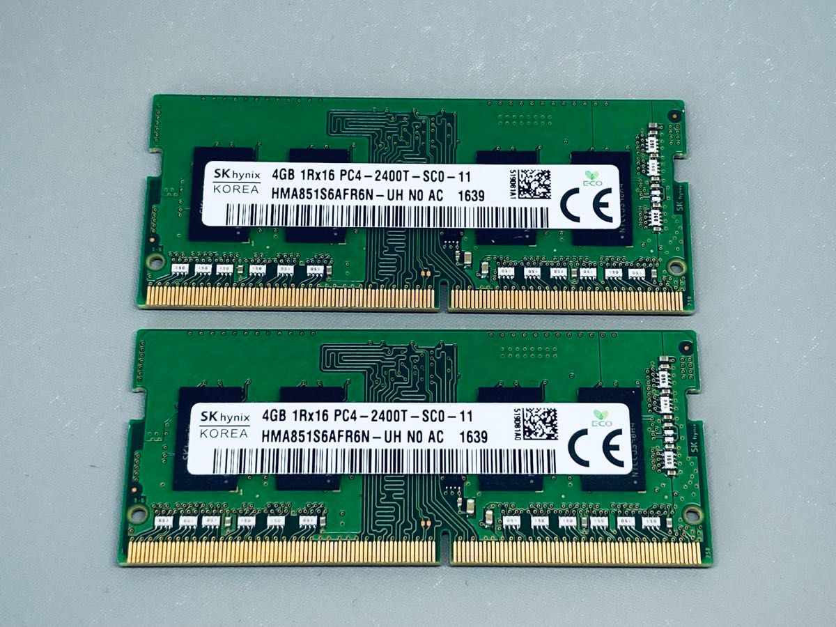 SKHYNIX DDR4-19200 SO-DIMM 4GBx2枚(計8GB) PC4-2400T-SC0-11