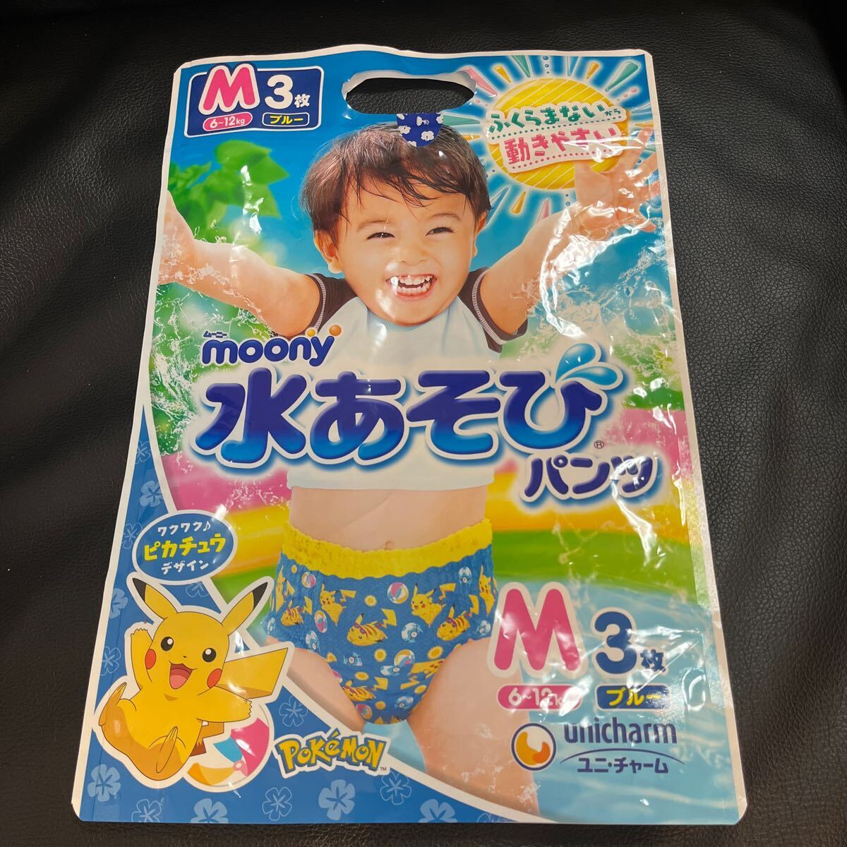 1 листов только Pokemon Пикачу M размер m- колено вода игра брюки водные развлечения плавание брюки Homme tsu6~12kg бассейн baby морская вода .moony