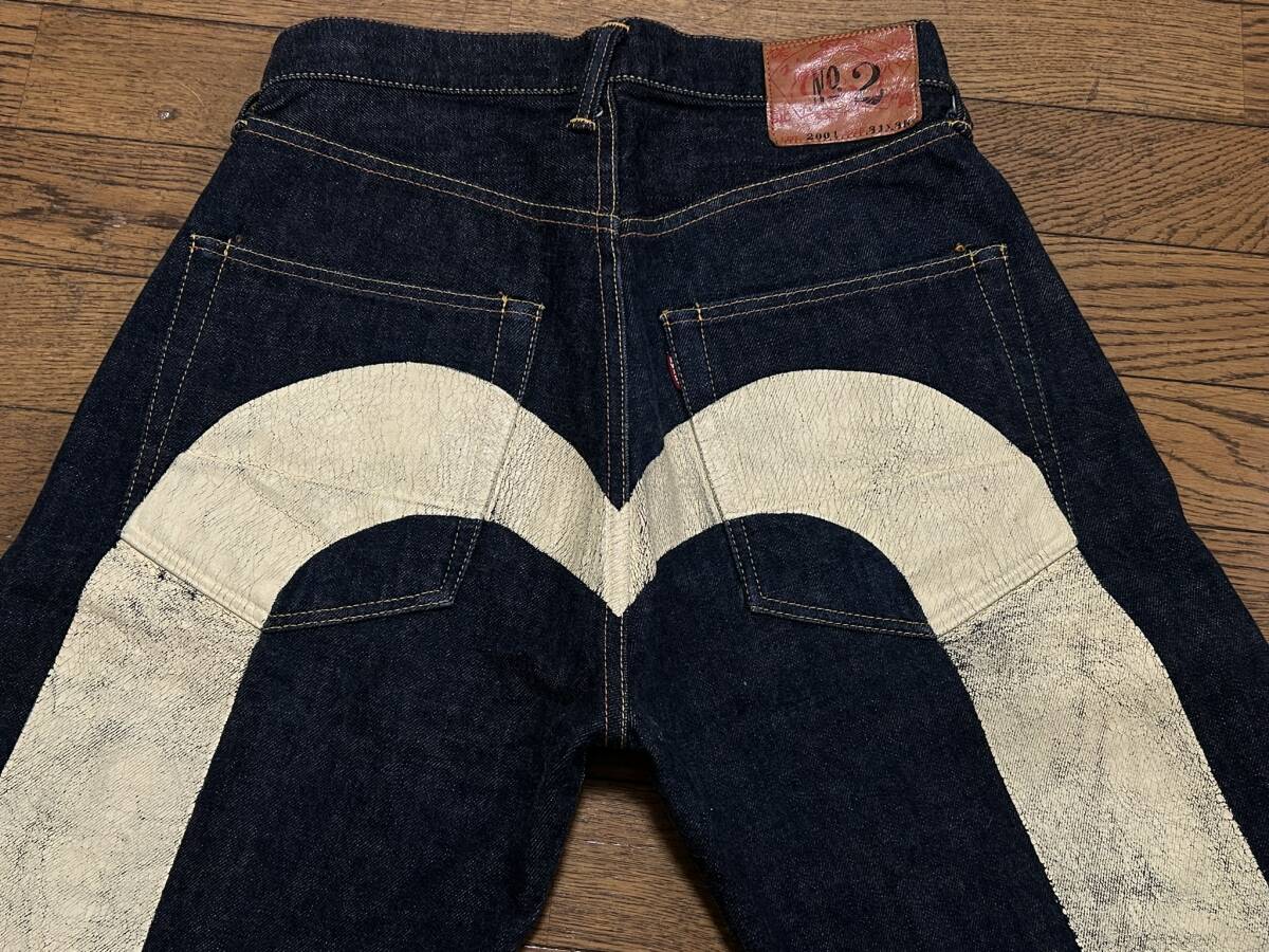 ※EVISU エヴィス エビス No2 LOT 2001 大黒 セルビッチデニムパンツ 濃紺 日本製 31 　　　　　　　　 BJBD.D_画像3