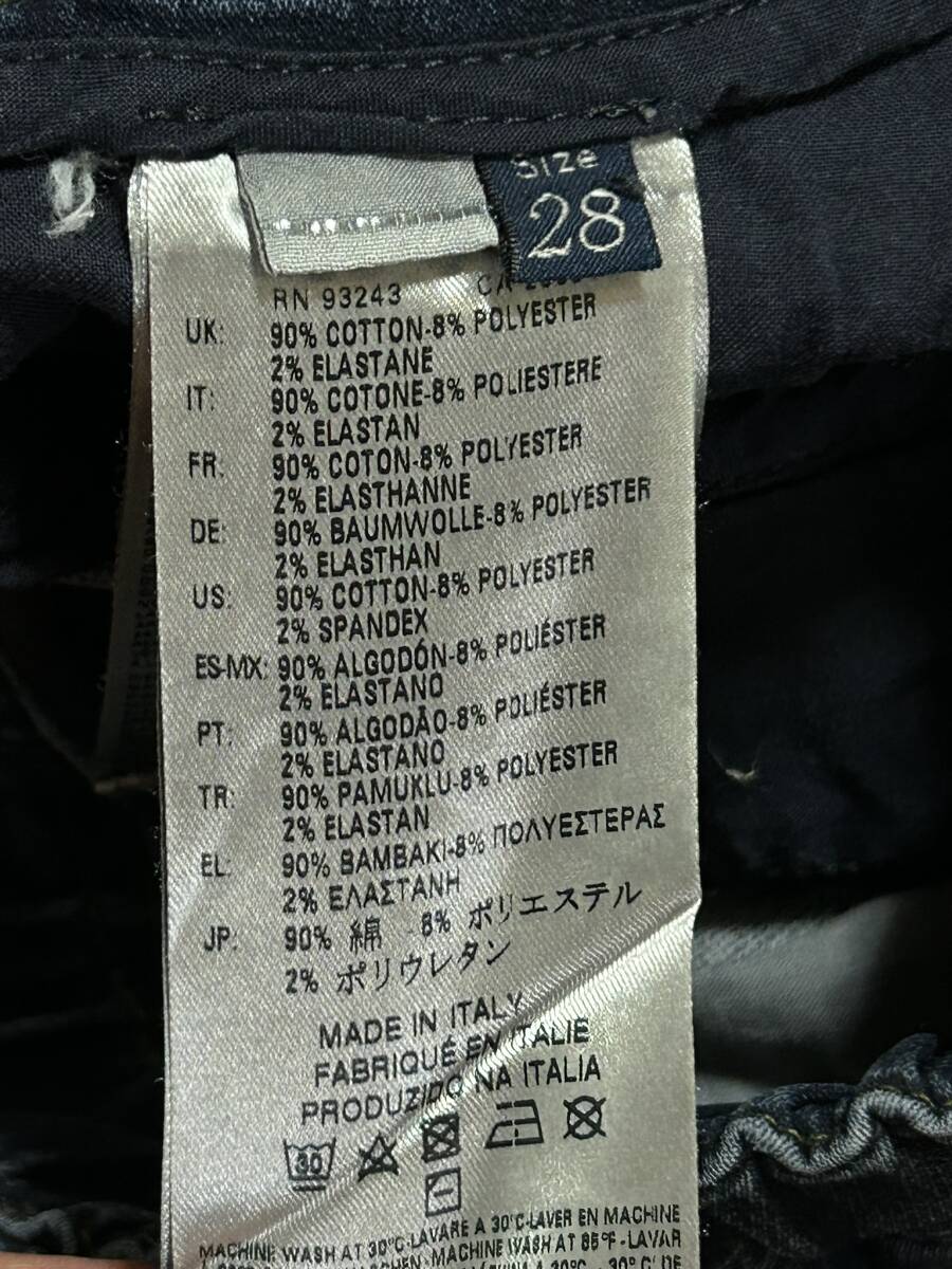 ※DIESEL ディーゼル KROSHORT-NE ストレッチ ジョグジョガーショートハーフパンツ イタリア製 迷彩柄濃いめインディゴ 28 　 BJBD.E_画像9