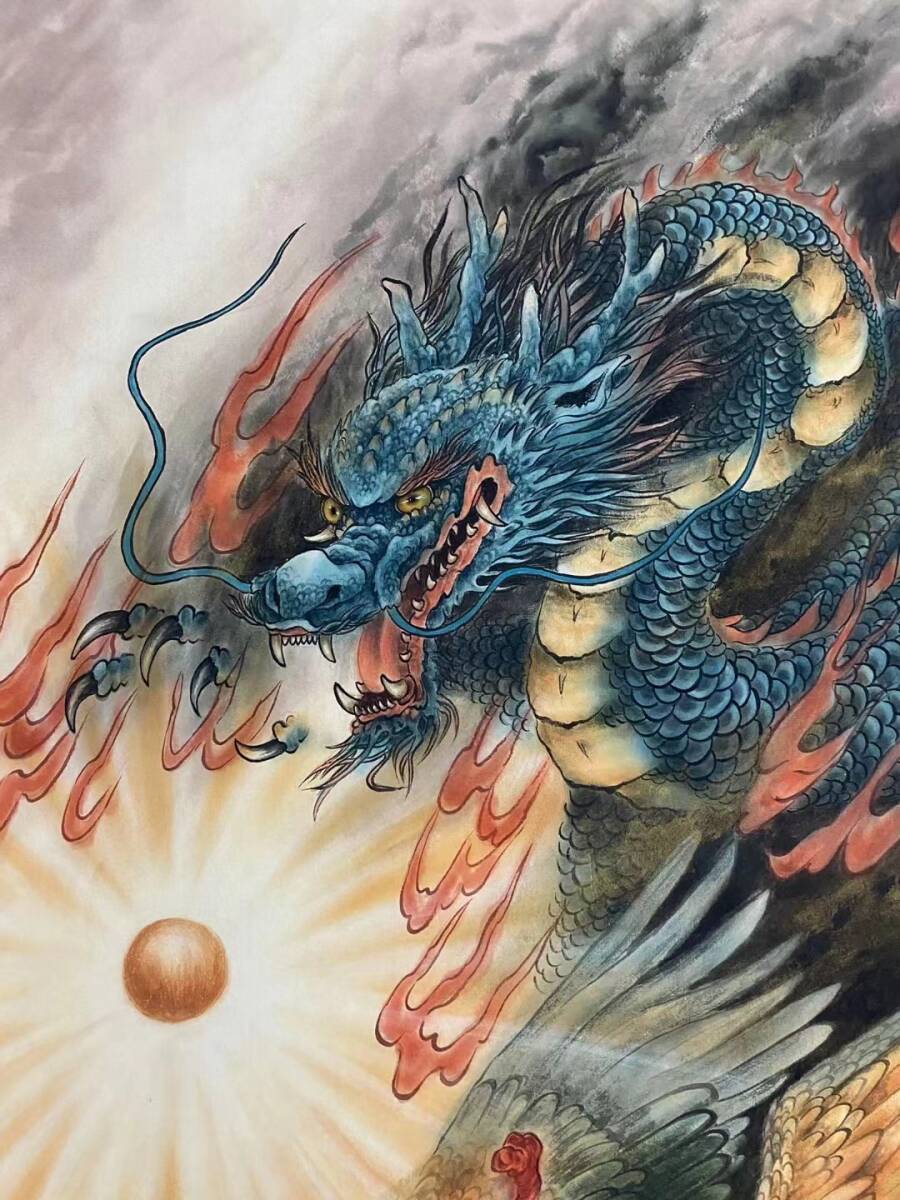 中国古画 旧蔵 書道 書画 【劉繼 龍鳳呈祥圖, 龍騰四海 鳳翔 中国古画 旧蔵 書道 書画 【劉繼 龍鳳呈祥圖, 龍騰四海 鳳翔