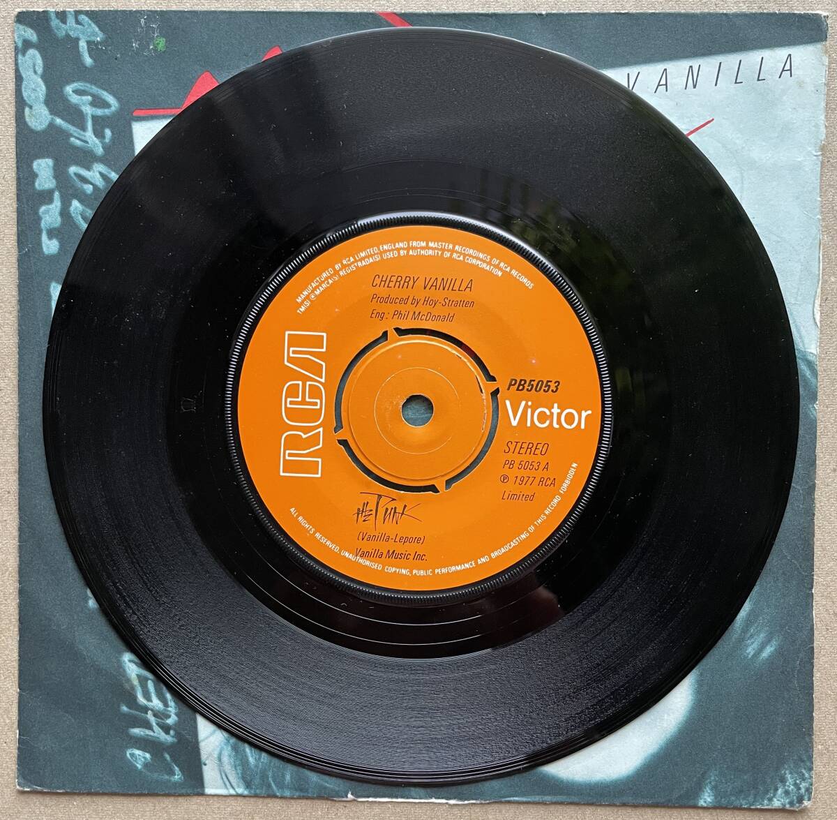 Cherry Vanilla / The Punk【7インチ】UK盤 1977 RCA Victor_画像3