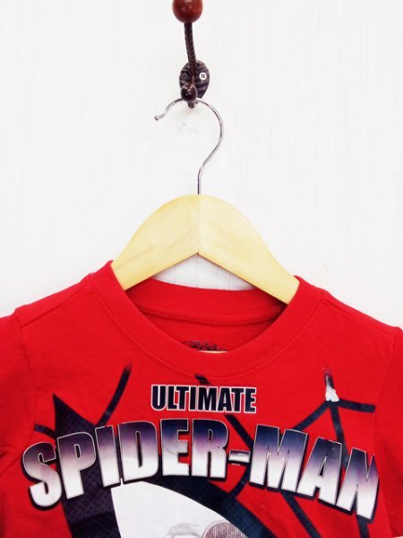 ap7837 ○送料無料 新品 MARVEL マーベル SPIDER-MAN スパイダーマン ベビー Tシャツ サイズ2T 84~89cm相当 レッド Tシャツ 綿100%_画像4