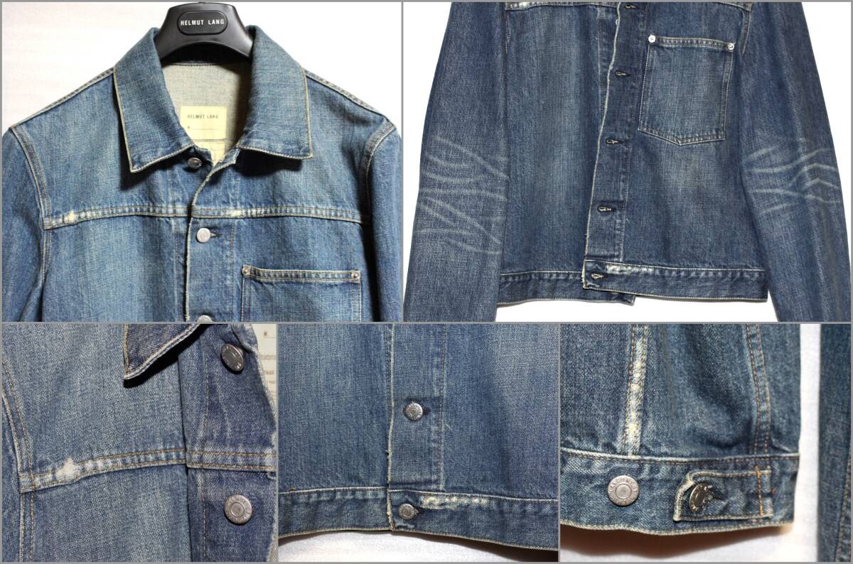 【 極美品 貴重 】HELMUT LANG ヘルムート・ラング Vintage Denim Jacket ４８ デニム ジャケット G 【 本人期 】 Mega Rare !! archiveの画像5