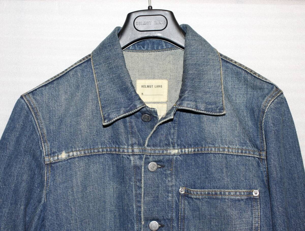 【 極美品 貴重 】HELMUT LANG ヘルムート・ラング Vintage Denim Jacket ４８ デニム ジャケット G 【 本人期 】 Mega Rare !! archiveの画像4
