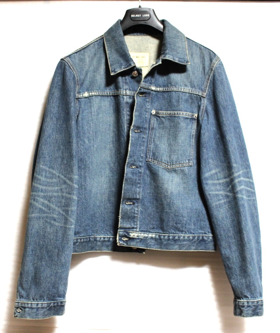 【 極美品 貴重 】HELMUT LANG ヘルムート・ラング Vintage Denim Jacket ４８ デニム ジャケット G 【 本人期 】 Mega Rare !! archiveの画像3
