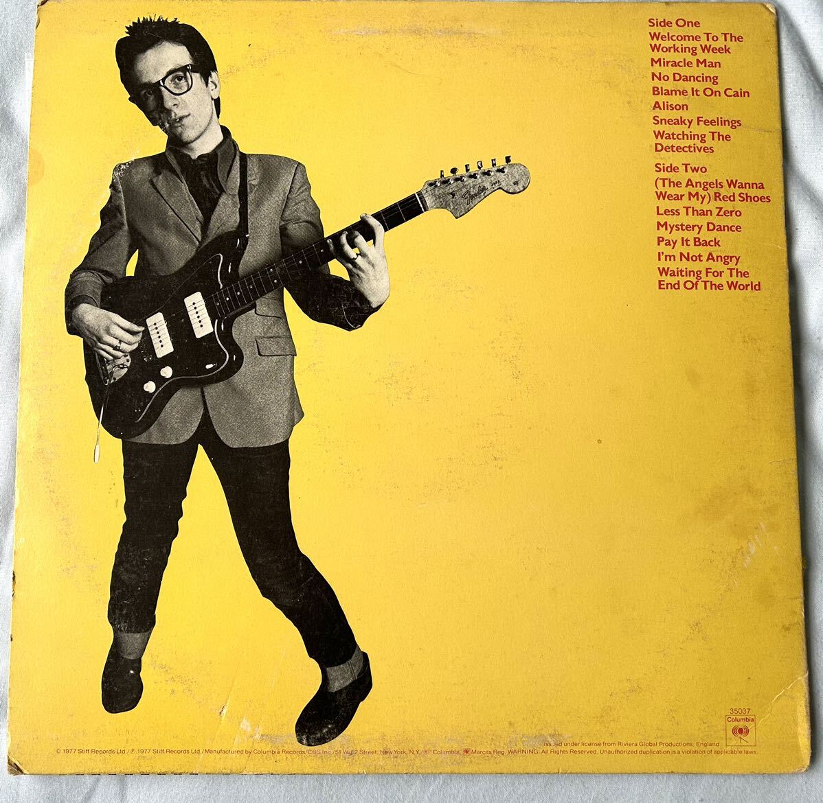 1977年 コロンビアレコードエルヴィス・コステロ Elvis Costello LPレコード マイ・エイム・イズ・トゥルー My Aim Is Trueアリソン_画像2