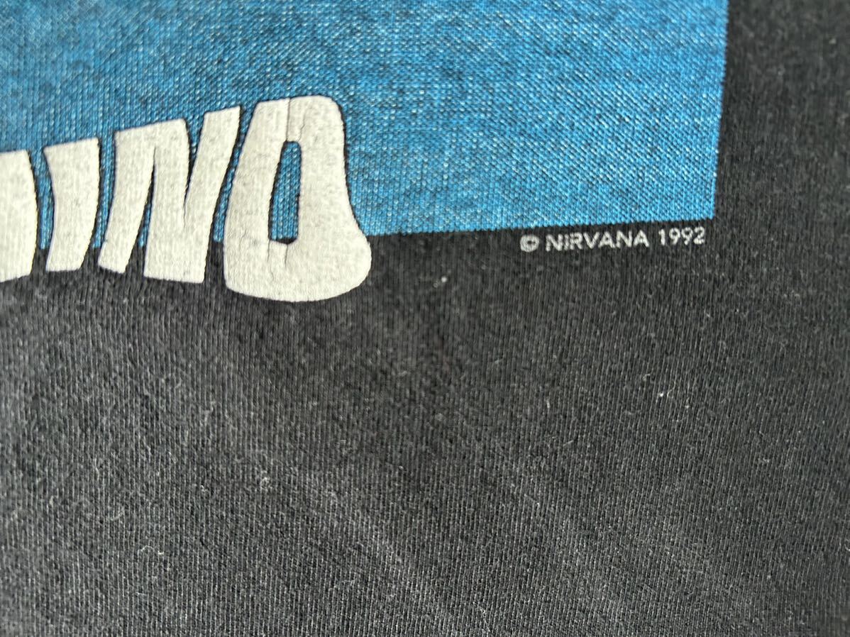 90\'s Vintage niruva-naNIRVANA блокировка футболка smeruz gran ji знаменитый супер-скидка редкость 1992 б/у одежда частота /free&easy lightningXL черный 