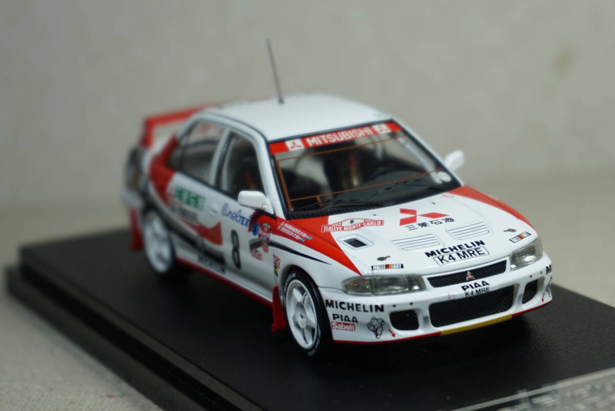 1/43 デビュー戦 モンテ hpi MITSUBISHI LANCER Evolution #8 Eriksson 1993 WRC Monte 4th 三菱 ミツビシ ランサー エリクソン エボ_画像8