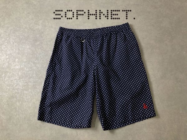 定価1.9万●SOPHNET.●EASY SHORTS ハーフ パンツ ショーツ●ネイビー星柄●ソフネット_画像1