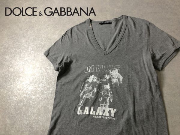 DOLCE&GABBANA●宇宙飛行士プリント Tシャツ カットソー●ドルチェ＆ガッバーナ_画像1