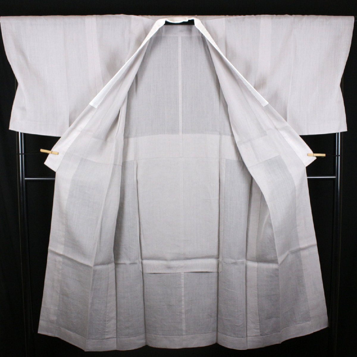 * beautiful goods *< gentleman thing > small thousand .. long kimono-like garment flax 100%.:73cm e-635