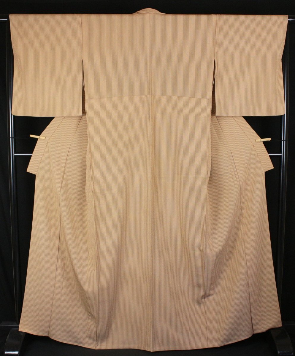 ... kimono [ polyester single . fine pattern . Nagoya obi ×2]. writing sama .:66cm e-595