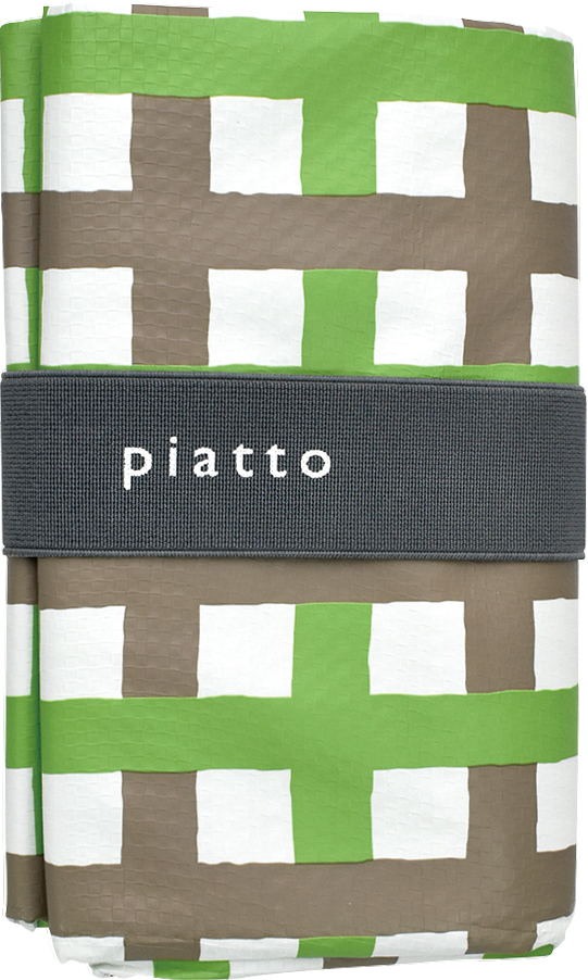 レジャーシート ピクニックシート ミックスチェック GREEN piatto おしゃれ コンパクト 150×90cm 送料無料_画像2