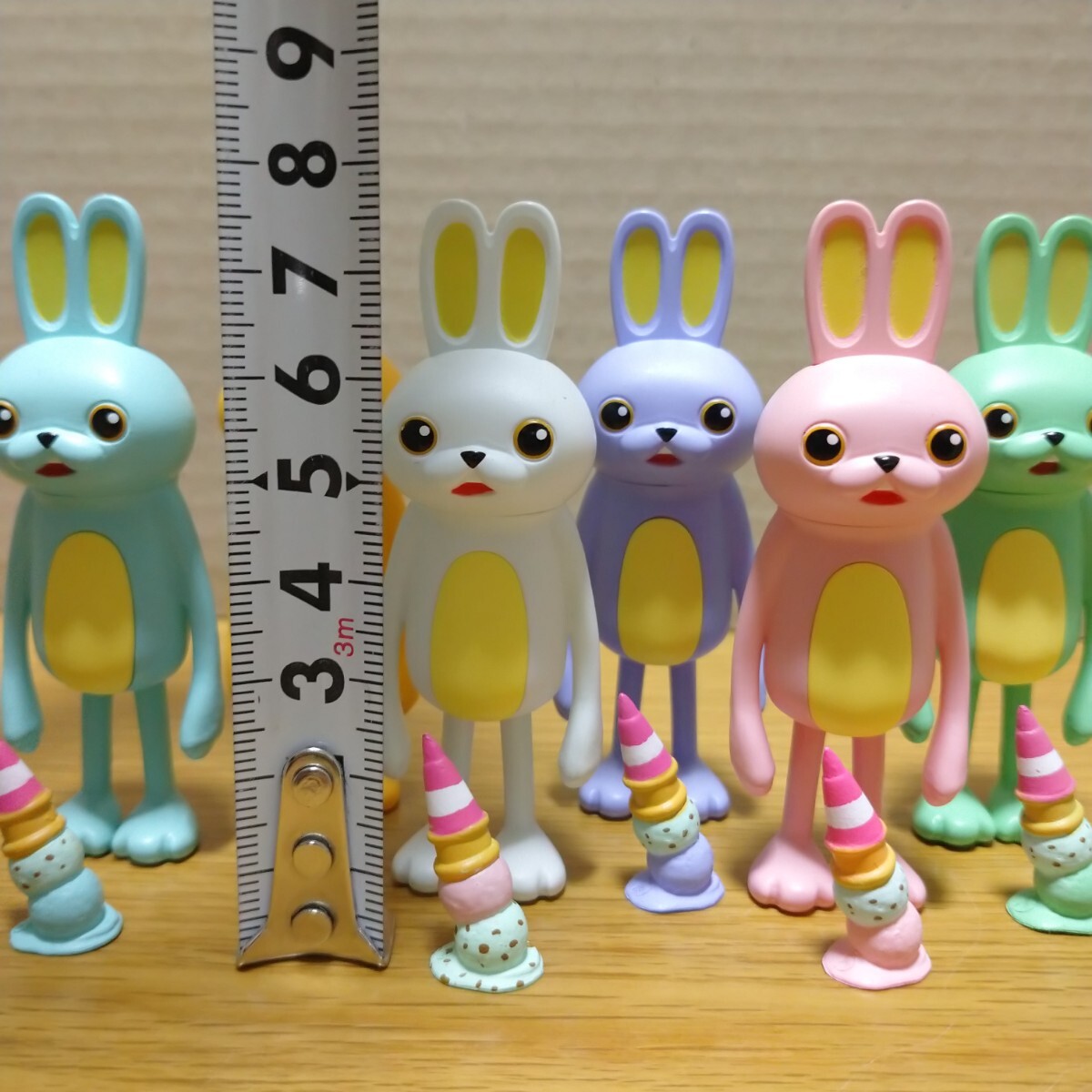 rabbit figure collection ウサギ アイス 兎 ガチャ フィギュア ガチャガチャ コレクション マスコット 飾り 置物 セット ice cream ②_画像4