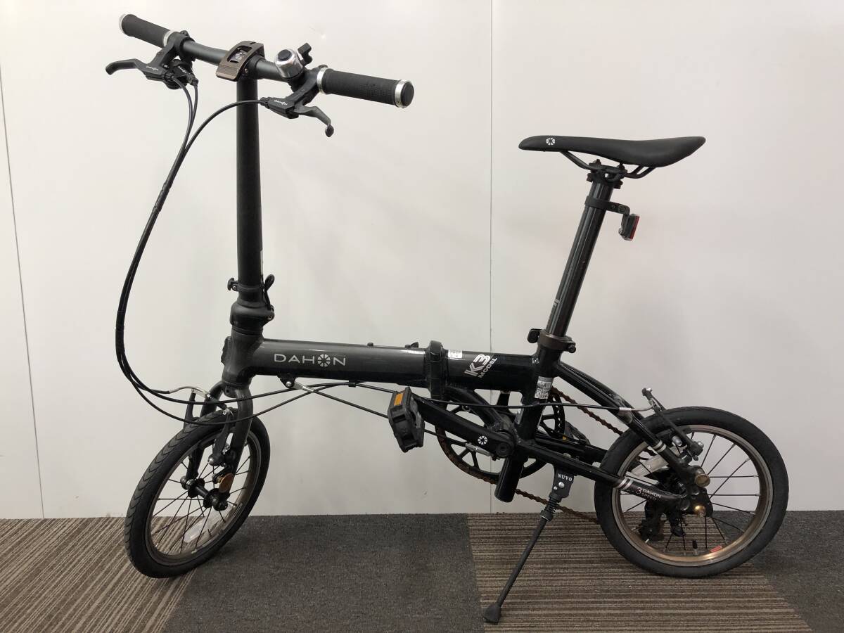 20☆DAHON ダホン K3 折りたたみ自転車 ブラック 超軽量 14インチ 防犯登録必要 写真追加有りの画像1