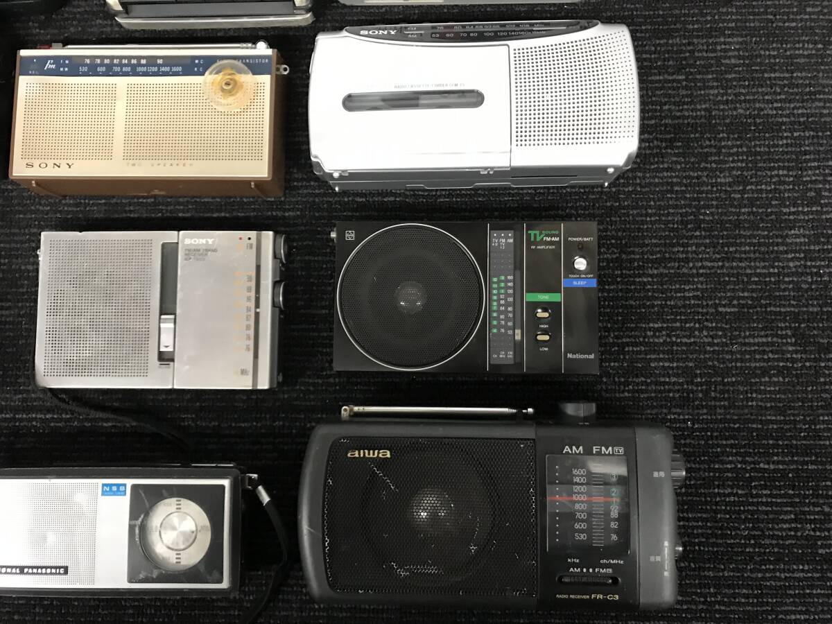 54* radio-cassette radio cassette recorder 13 pcs summarize aiwa/COLUMBIA/SONY/National/Panasonic etc. Showa Retro photograph addition equipped 