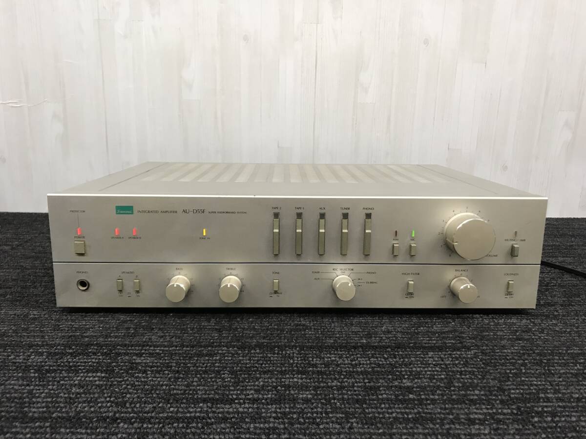 61*Sansui AU-D55F Sansui landscape electric pre-main amplifier sound equipment electrification OK photograph addition equipped 