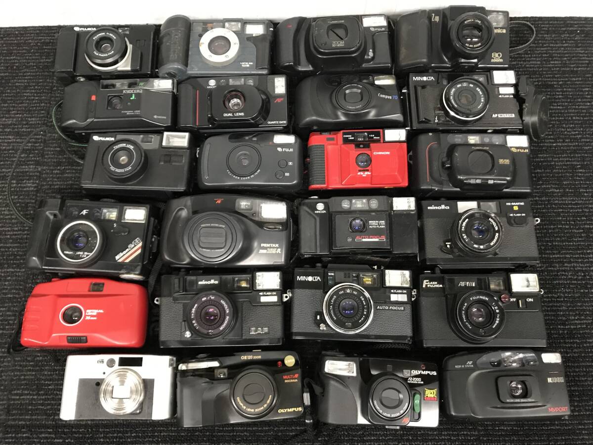 71☆(K) フィルムカメラ　まとめ24台　Canon/Nikon/FUJICA/PENTAX/OLYMPUS/FUJI　キャノン　ニコン　ジャンク　写真追加有り_画像1