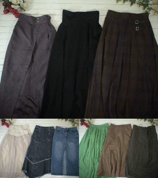 20-1894*M/L size * maxi * long skirt various * old clothes item *50 put on set * set sale * old clothes *.* buying up * large amount * wholesale store * dealer * Western-style clothes 