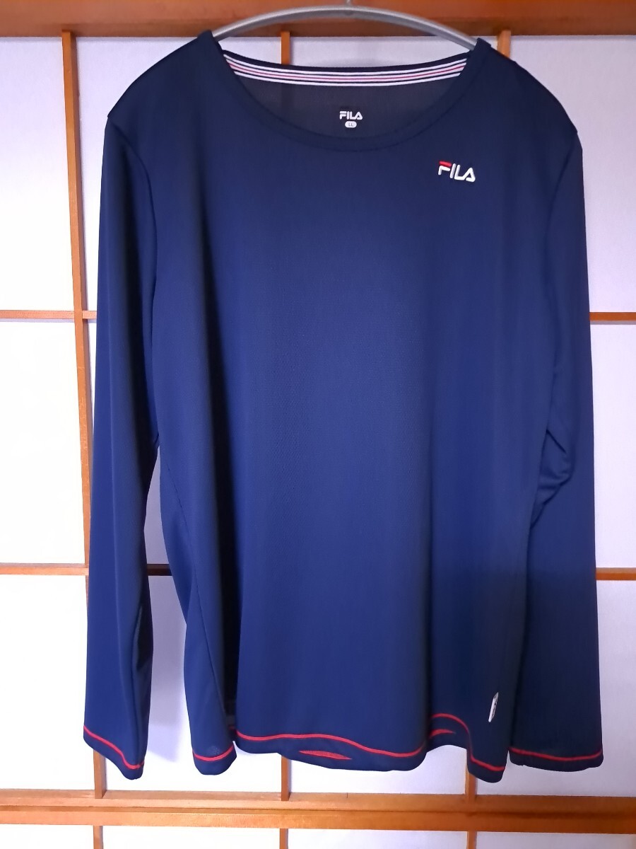 新品 未使用 FILA　LL　 長袖 メッシュ　Tシャツ レディーススポーツウェア 送料無料 即決 限定　ドライ　ゴルフ　吸水速乾　スポーツ　Aら_画像1