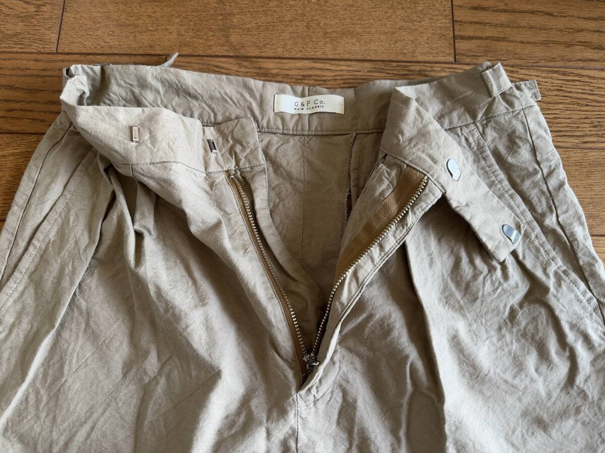  trying on only |G&F WORKERS|g LUKA shorts | cotton linen| white beige |2 tuck |M| spring summer * military Short Beams F Arrows PT01GTA Denim 