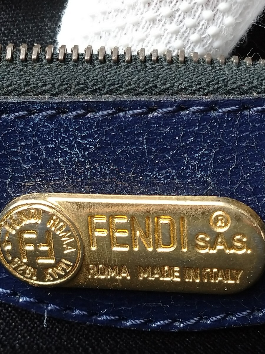 ★難あり/ジャンクとして★ FENDI フェンディ ハンドバッグ SASゴールド金具 ハンドル、ショルダーストラップ無し 現状品_画像8