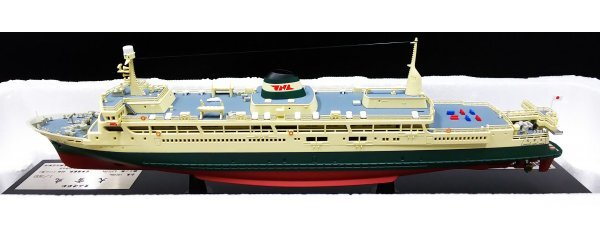 S146 ship model [ large snow circle blue . contact boat Tsu light round ( Showa era 40 period the first head about )* Tenshodo |1/500 scale sound. display model *Tenshodo National Railways JNR]