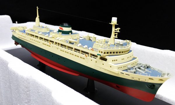 S146 ship model [ large snow circle blue . contact boat Tsu light round ( Showa era 40 period the first head about )* Tenshodo |1/500 scale sound. display model *Tenshodo National Railways JNR]