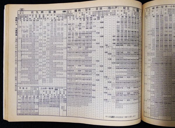 S384 戦後 昭和40年 鉄道資料【九州総合 時刻表 1965年8月号・弘済出版社／夏の臨時列車 ダイヤ改正・路線 停車場 郊外バス 航空／120頁】の画像7