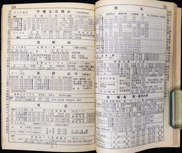 S300 戦後 昭和37年 鉄道資料【国鉄監修 全国時刻表 1962年4月号・日本交通公社／ダイヤ改正 臨時列車・路線 停車場 バス 航路／264頁】_画像9