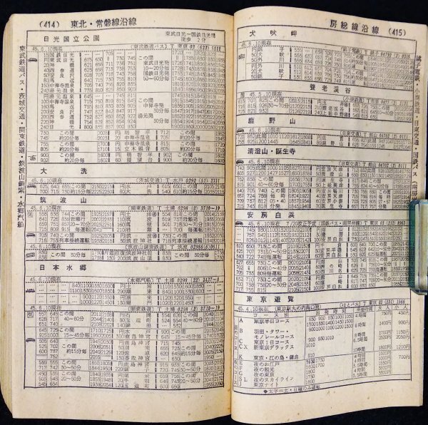 S323 戦後 昭和45年 鉄道資料【時刻表 1970年夏・東京西鉄道管理局／ダイヤ改正 臨時列車・国鉄私鉄 路線 停車場 バス 航路航空／435頁】_画像9