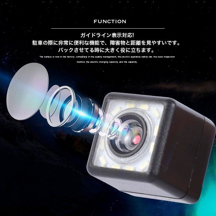  free shipping! high resolution waterproof back camera microminiature in-vehicle camera rear camera 12 LED light attaching back camera night also is seen angle adjustment possibility 