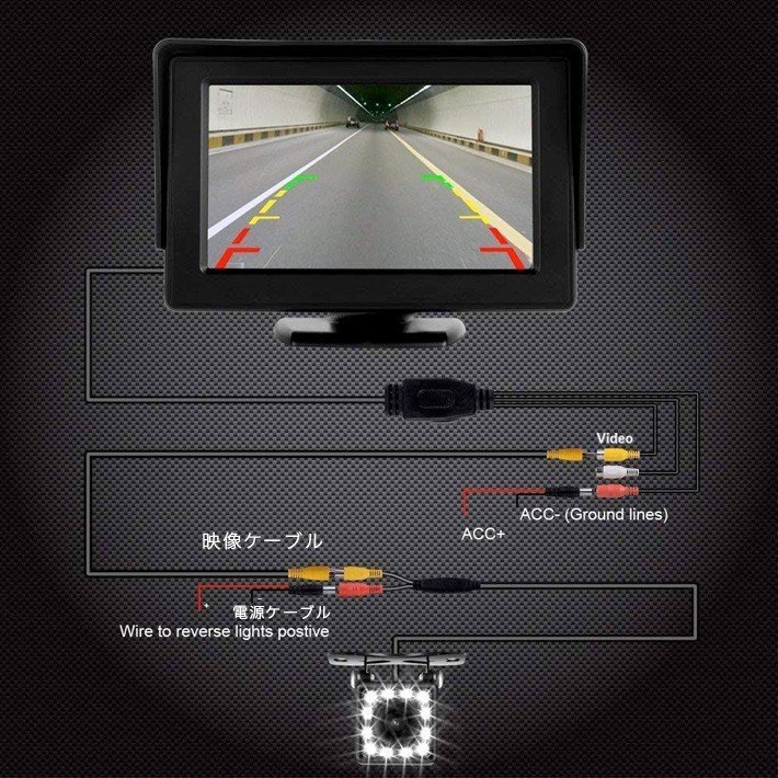  free shipping! high resolution waterproof back camera microminiature in-vehicle camera rear camera 12 LED light attaching back camera night also is seen angle adjustment possibility 