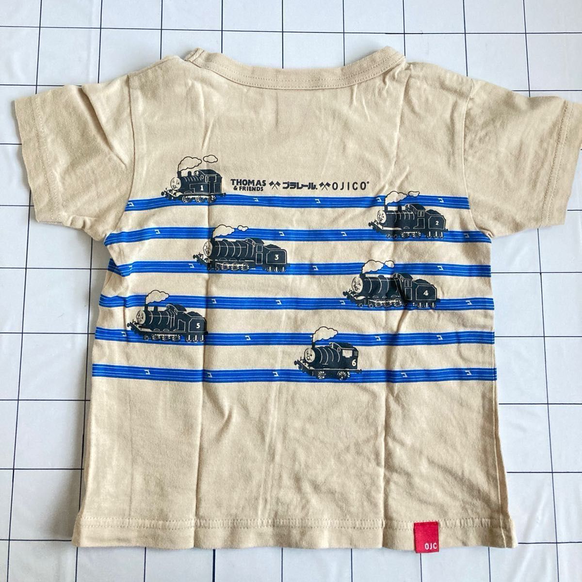 OJICO × きかんしゃトーマス ゴードン 4A(90-100) 半袖Tシャツ★プティマイン ハーフパンツ 100