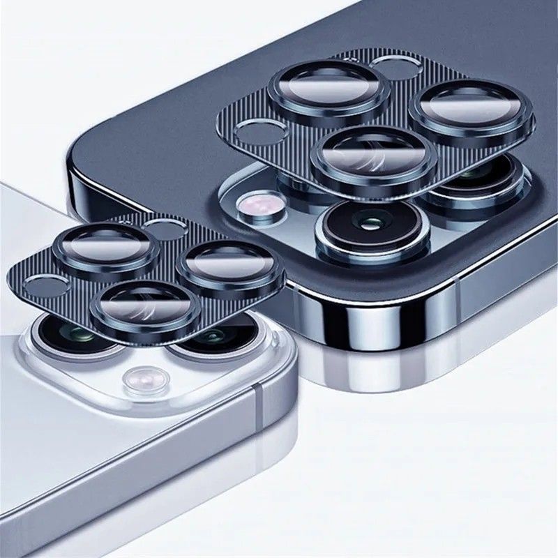 iPhone15Pro/15Pro Max　アルミカメラ レンズ 保護カバー  ナチュラルチタニウム