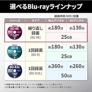 【Amazon.co.jp限定】 バッファロー ブルーレイディスク BD-RE くり返し録画用 25GB 50枚 スピンドル 片面_画像4