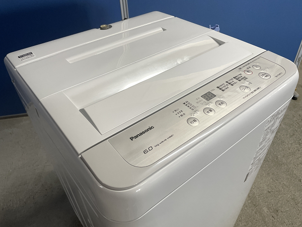【美品】Panasonic 6.0kg洗濯機 NA-F60B12 2020年製 通電確認済み シンプル仕様 つけおきコース搭載 デザイン◎ 新生活応援_画像2