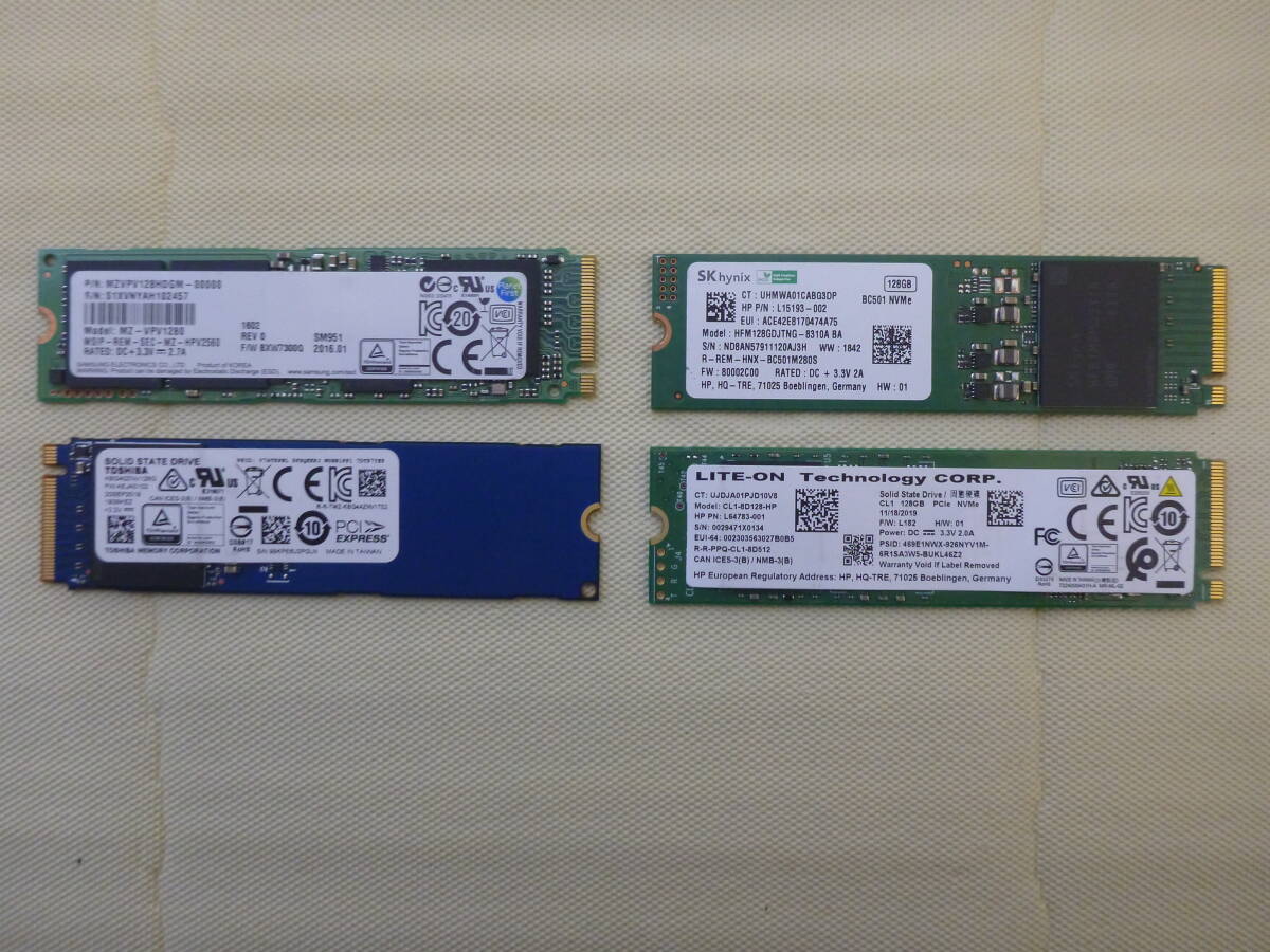  control number T-05026 / SSD / M.2 2280 / NVMe / 128GB / 7 piece set /.. packet shipping / data erasure ending / junk treatment 