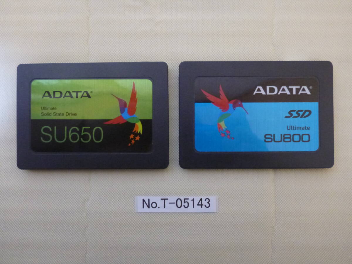 管理番号　T-05143 / SSD / ADATA / 2.5インチ / SATA / 480GB / 2個セット / ゆうパケット発送 / データ消去済み / ジャンク扱い_画像1