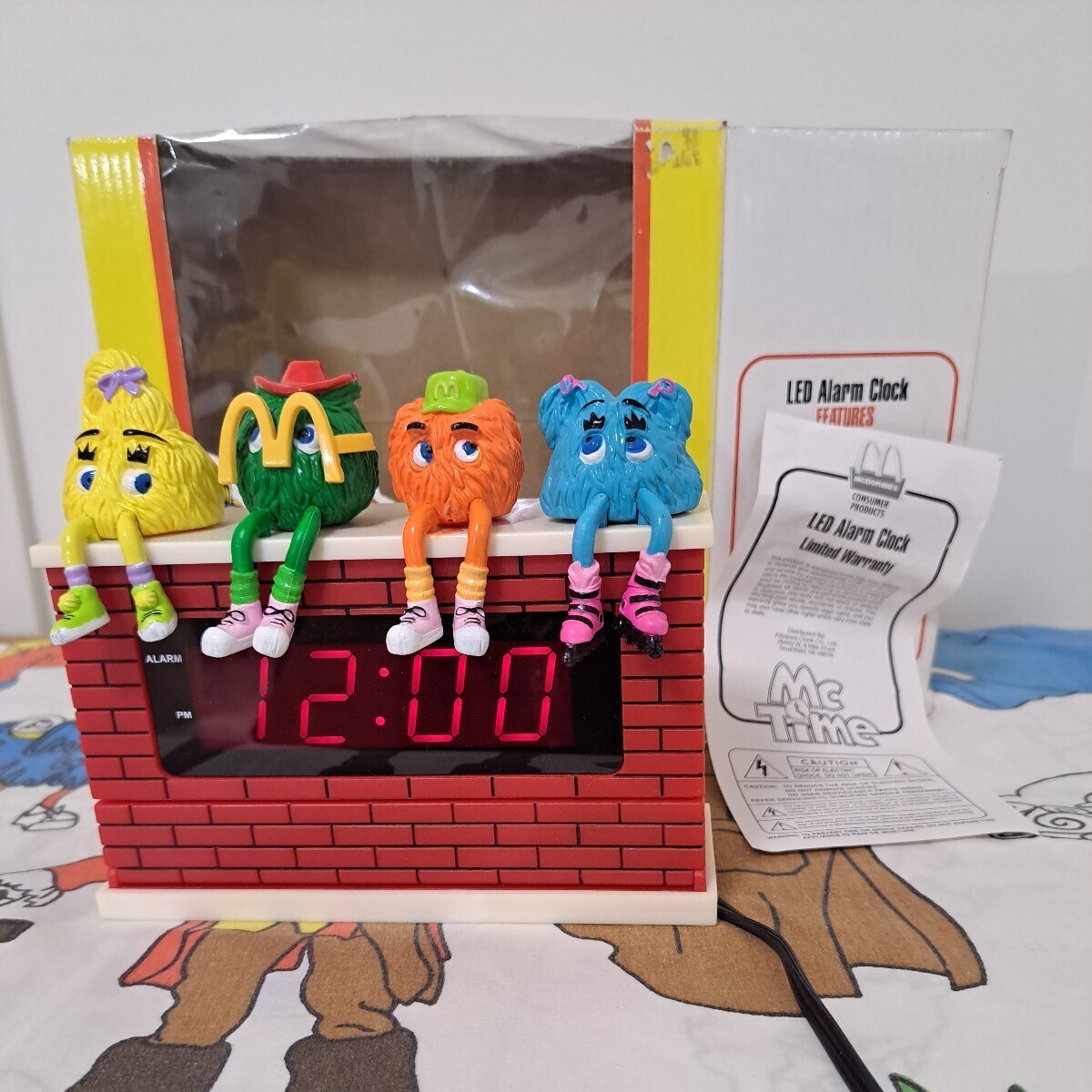 Vintage McDonald's Fly Guy Alarm Clock マクドナルドフライガイアラームクロック箱&説明書あり【送料無料】_画像2