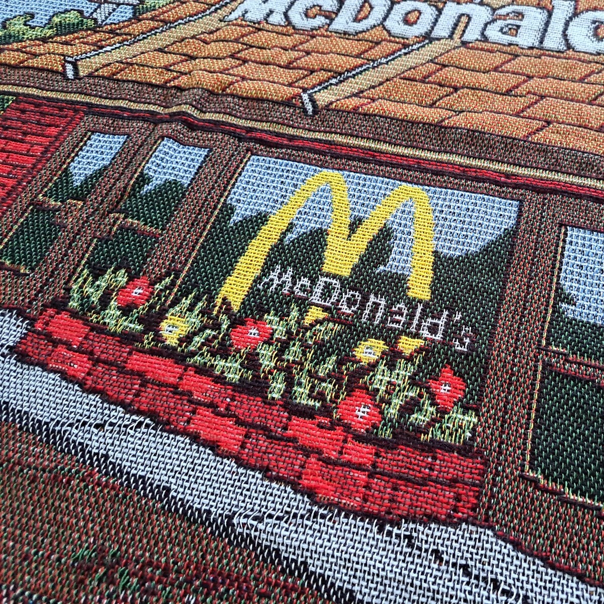 Vintage McDonald's tapestry blanketビンテージマクドナルドタペストリーブランケット美品【送料無料】_画像3