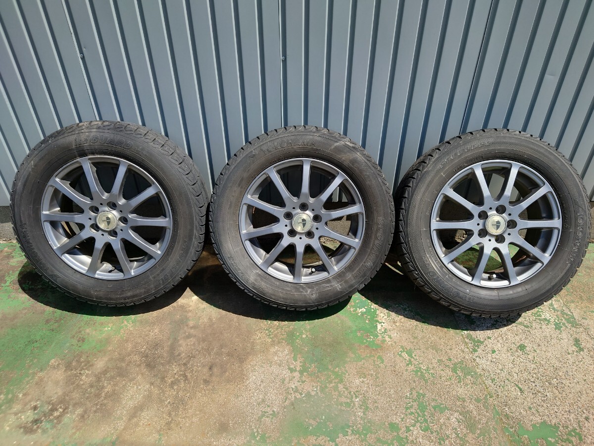 中古タイヤ アルミホイール 3本セット FOUR FORCE 01 195/65R15 15x6J 5 114.3 45_画像1