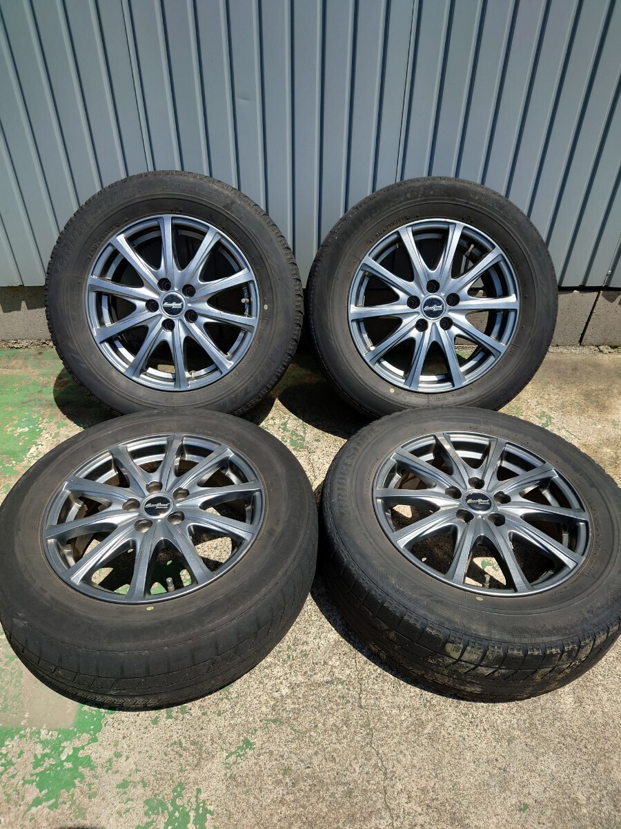 中古タイヤ 195/65R15 アルミホイール 4本セット ユーロスピード 15ｘ6J 5 100 45 ノア ボクシー_画像1