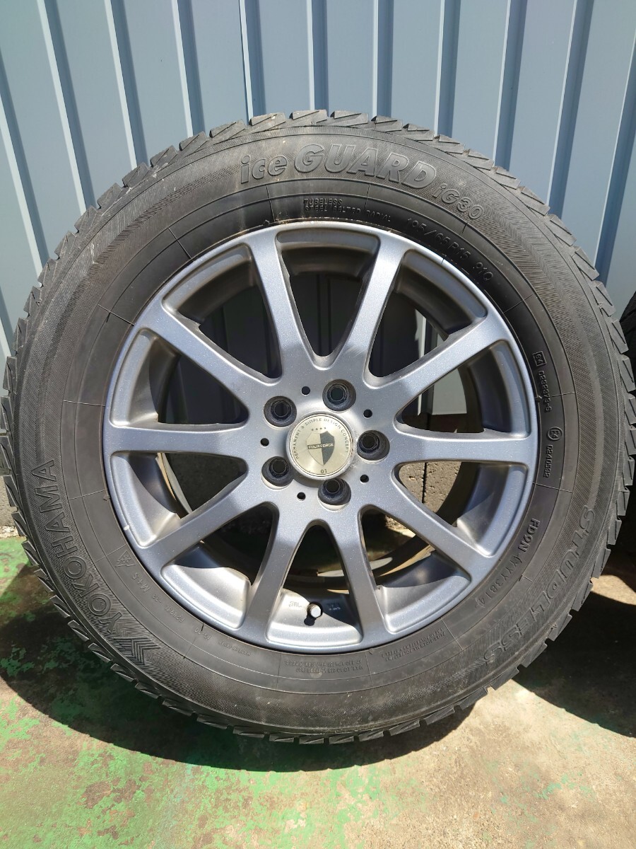 中古タイヤ アルミホイール 3本セット FOUR FORCE 01 195/65R15 15x6J 5 114.3 45_画像3