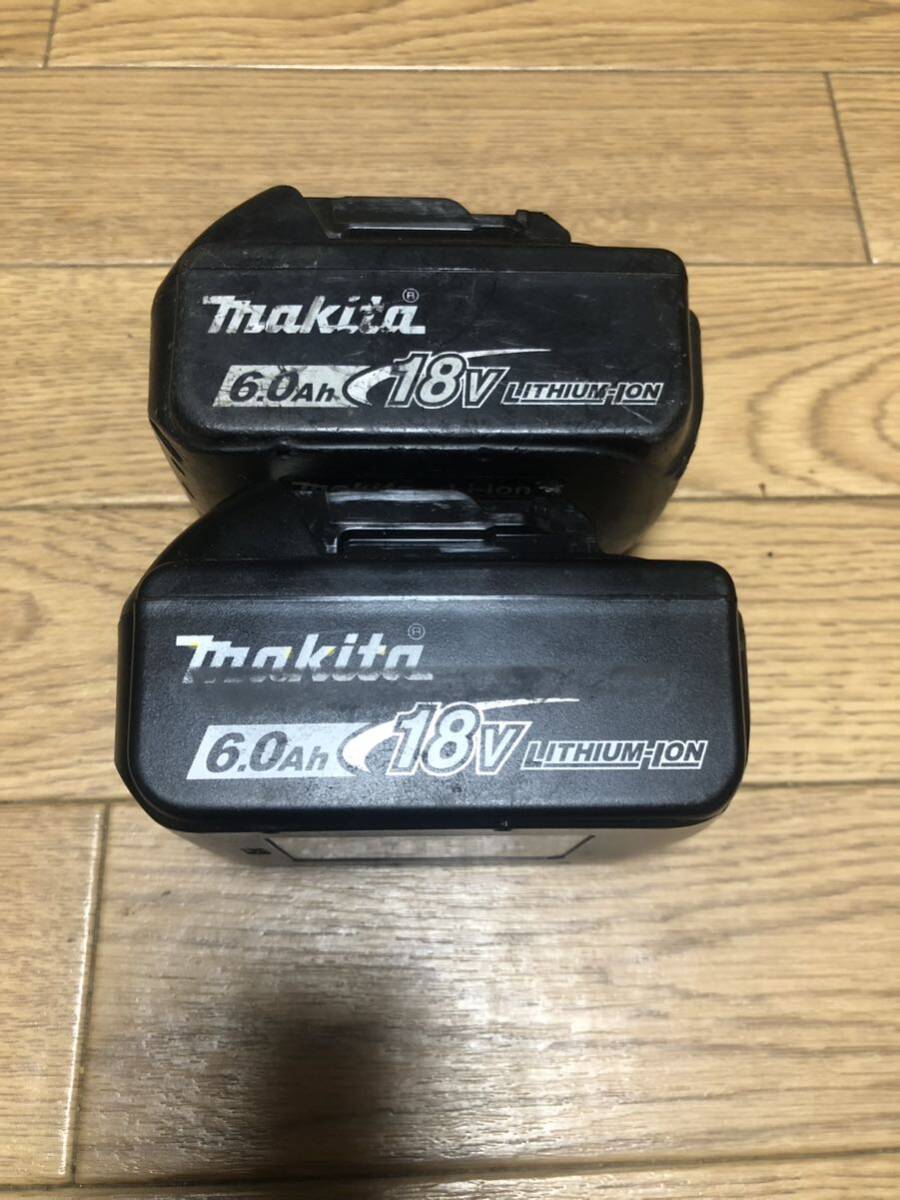 1000円スタートマキタBL1860B 2個マキタリチウムイオンバッテリー　18V 6ah 作動確認済み_画像1