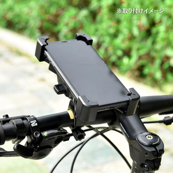 黒　スマホホルダー 自転車 バイク 振れ止め 脱落防止　GPSナビ 携帯ホルダ_画像8